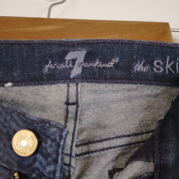 7 For All Mankind The Skinny Ankle Jeans Size 27 - Picture 5 of 11